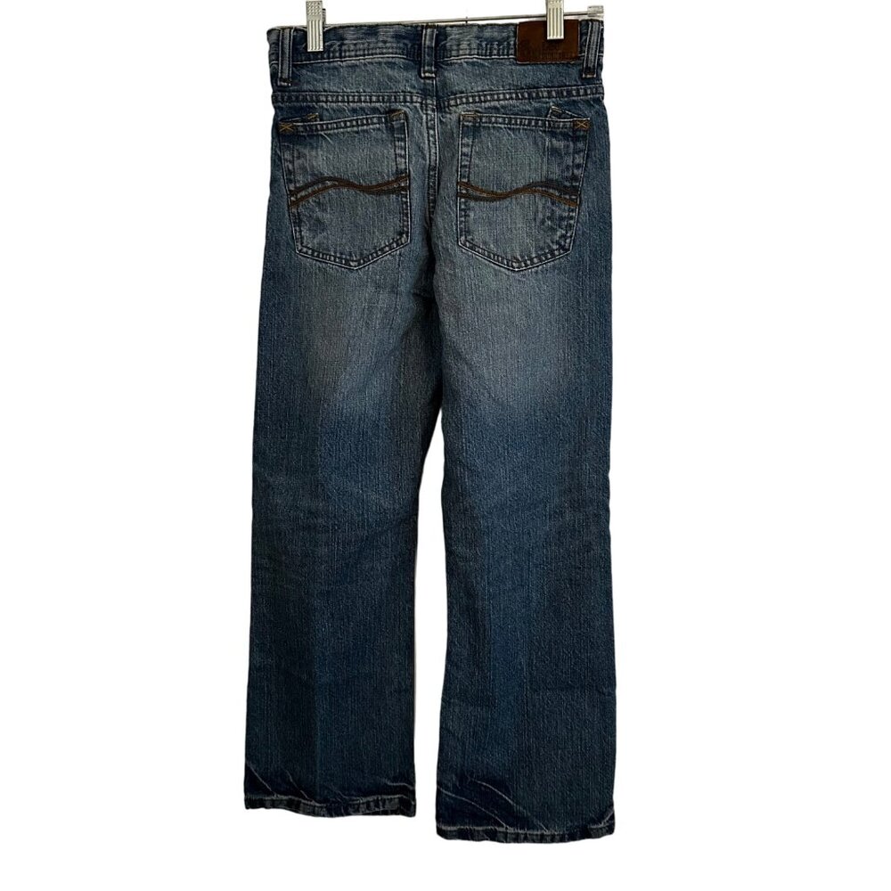 Lee Dungarees Slim Bootcut Size 14 Adjustable Waist See Pics 5 Pocket Blue Jeans - Picture 2 of 13
